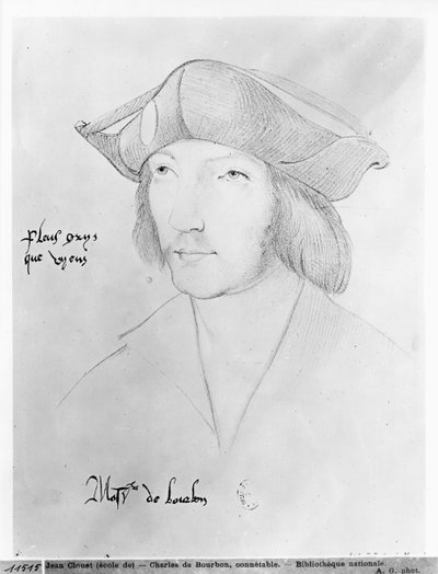 Carlo di Borbone (1490-1527) da Jean Clouet